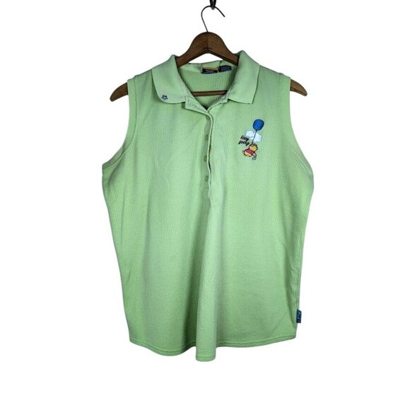 Vintage 90s Disney Sleeveless Polo Women's Size 2X Winnie the Pooh Embroidered - Picture 1 of 8